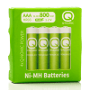 Aufladbare AAA Akku-Batterien, Q-Nomic, 4 St. (Ni-MH, 1.2V)