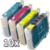 Kompatibles Druckerpatronen 10er-Multipack ersetzt Epson 18 Serie (C13T1801-1804) · 4-farbig (CMYK)