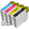 Kompatibles XL-Druckerpatronen 10er-Multipack ersetzt Epson 18XL Serie (C13T1811-1814) · 4-farbig (CMYK)